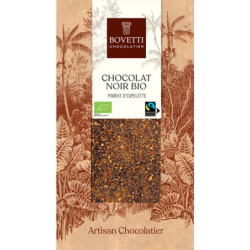 BIO a fair trade horká čokoláda 73% s chilli 100g