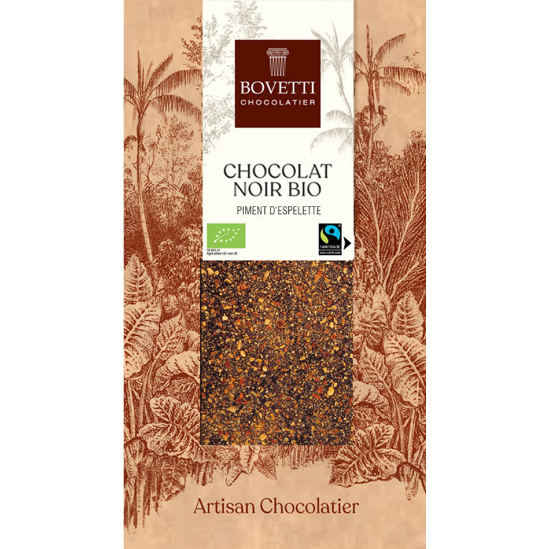 BIO a fair trade horká čokoláda 73% s chilli 100g