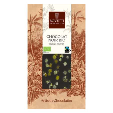 BIO a fair trade horká čokoláda 73% s pomarančom 100g