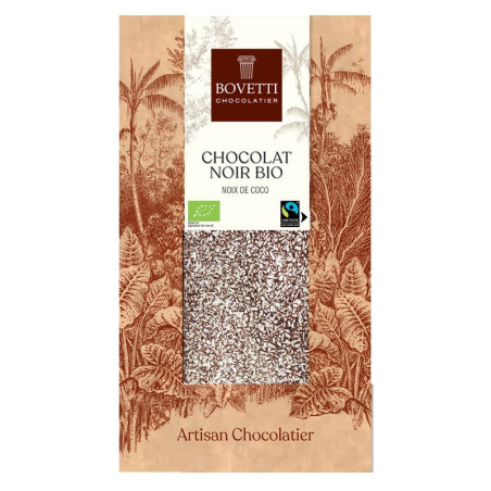 BIO a fair trade horká čokoláda 73% s kokosom 100g