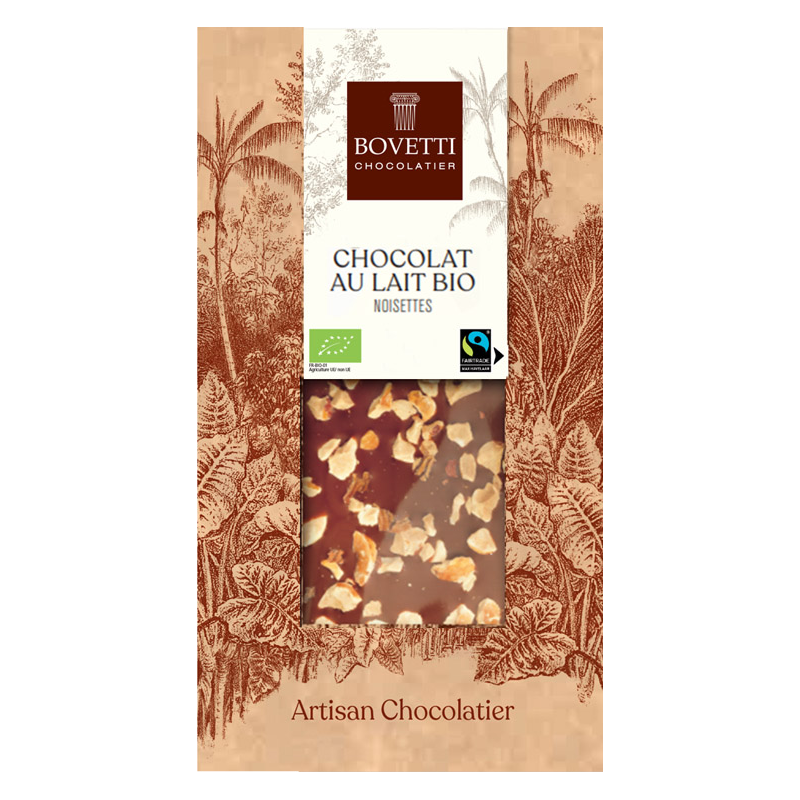 Bovetti Bio a fair trade mliečna čokoláda lieskovce 100 g
