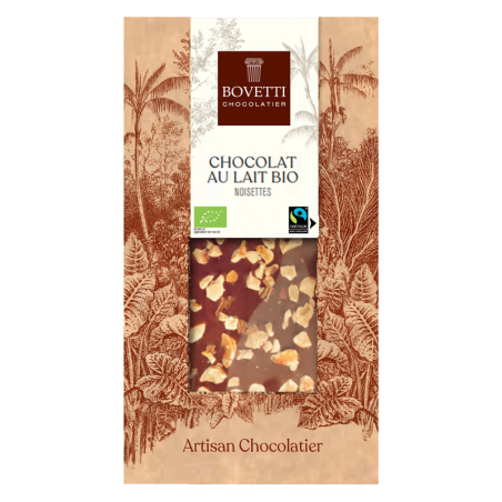 Bovetti Bio a fair trade mliečna čokoláda lieskovce 100 g