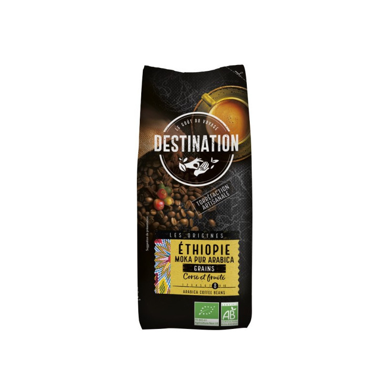 BIO káva moka Etiopia 100% arabica zrnková 500 g