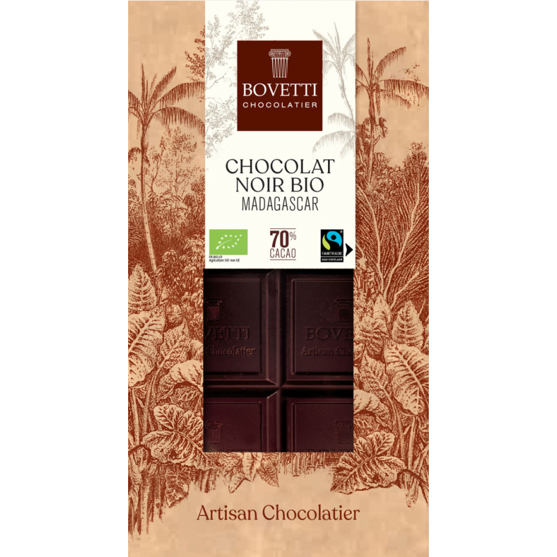 BIO a fair trade horká čokoláda 70% Madagaskar 100 g