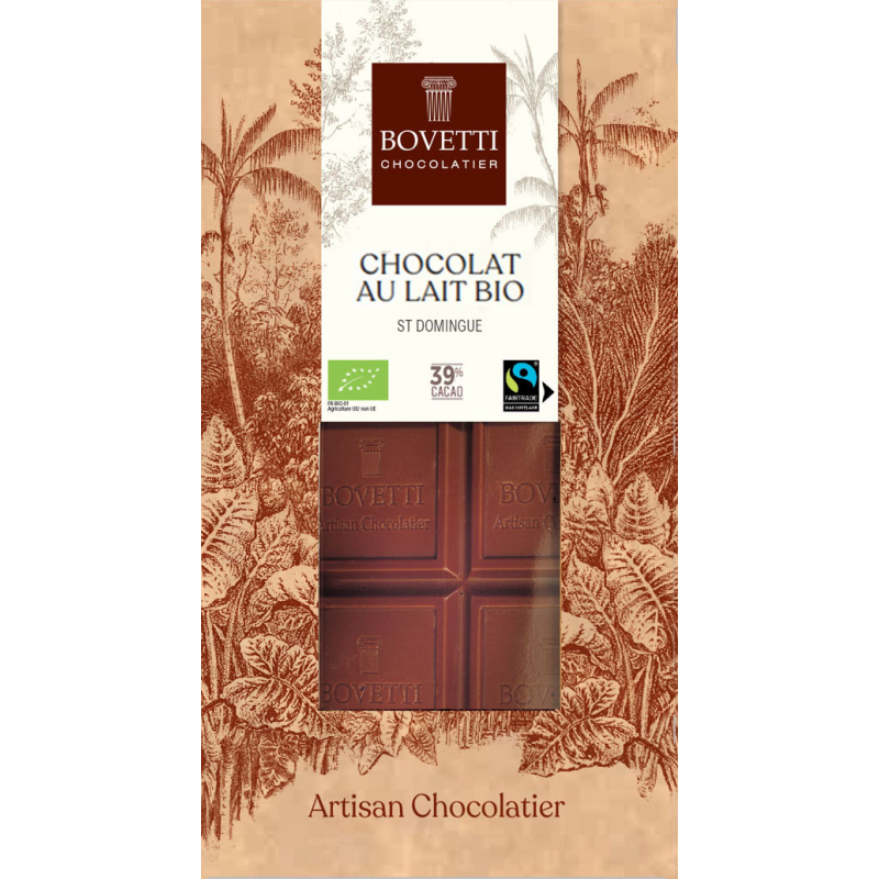 Bio a fair trade mléčná čokoláda 39% Santo D… | Chocolates.sk