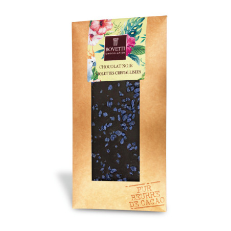 Horká čokoláda 73% s fialkami 100g
