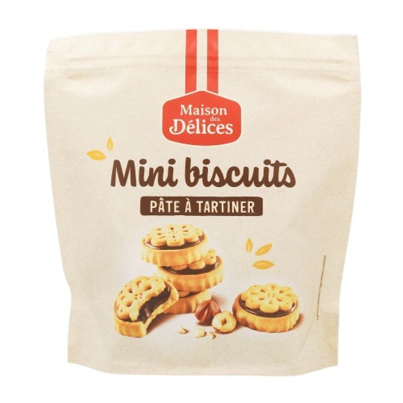 Maison des Délices Mini biscuits s lieskovo-orieškovou plnkou, Francúzsko, 172g