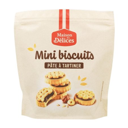 Maison des Délices Mini biscuits s lieskovo-orieškovou plnkou, Francúzsko, 172g