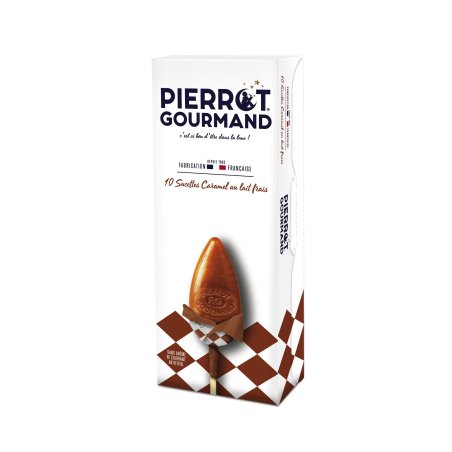 Pierrot Gourmand 10ks Karamelových lízaniek v darčekovej krabičke, Francúzsko, 130g