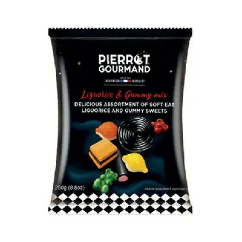 Pierrot Gourmand Mix želé a lekoricových cukroviniek, Francúzsko, XL vrecko 250g