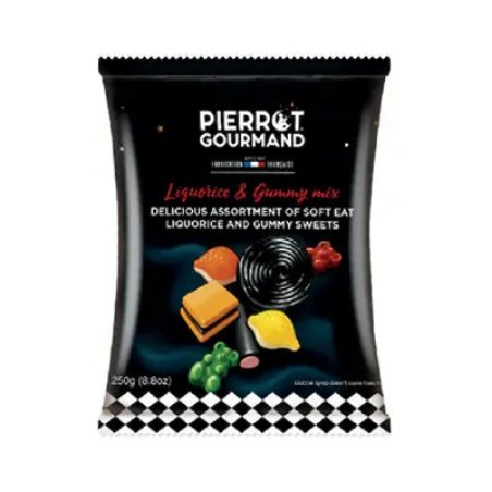 Pierrot Gourmand Mix želé a lekoricových cukroviniek, Francúzsko, XL vrecko 250g
