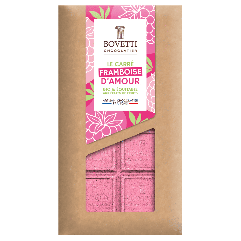 Framboise d'Amour – BIO bílá čokoláda s malinami