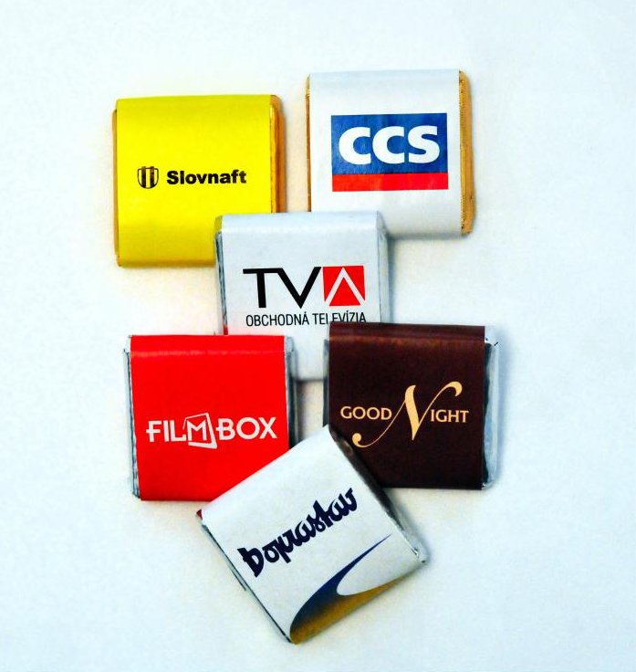 Personalizované čokoládky s logom