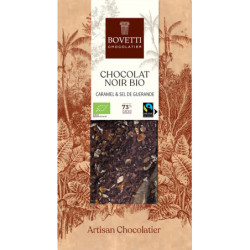BIO a fair trade horká čokoláda 73% so slaným karamelom 100g