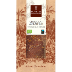 BIO a fair trade mliečna čokoláda slaný karamel 100g