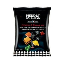 Pierrot Gourmand Mix želé a lekoricových cukroviniek, Francúzsko, XL vrecko 250g